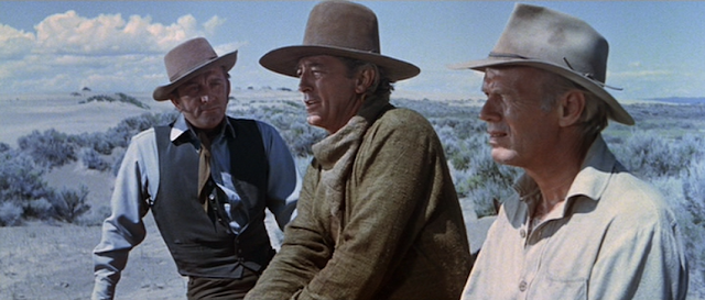 Kirk Douglas, Robert Mitchum and Richard Widmark  in The Way West (1967)