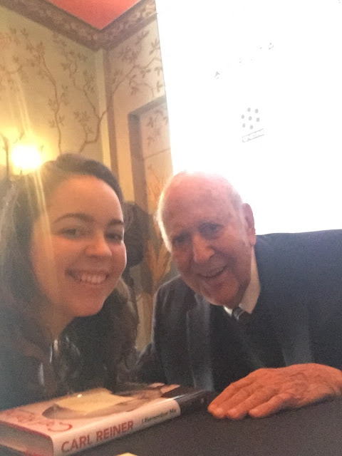 Raquel Stecher and Carl Reiner